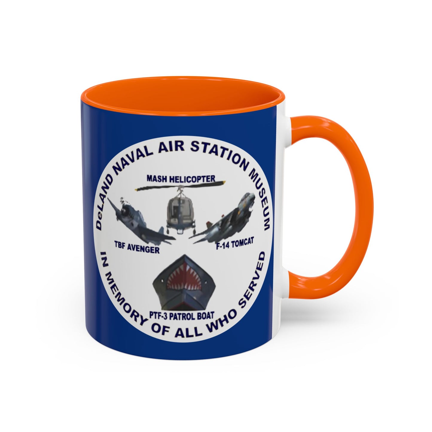 DNASM 2-sided, Founding & Student Art w/WhiteBG Dark Blue Accent Mug by theGreenDragonTavern.shop
