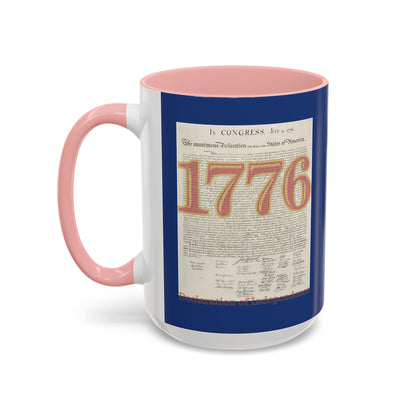 Declaration of Independence Dark Blue Accent Mug by theGreenDragonTavern.shop