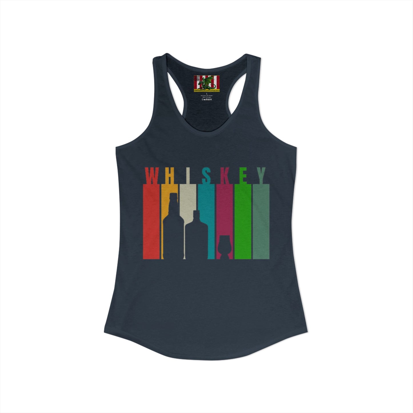 Whiskey spelled with an 'e' Women's Racerback Tank Top by theGreenDragonTavern.shop