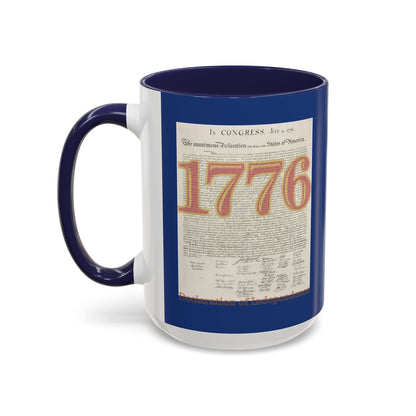 Declaration of Independence Dark Blue Accent Mug by theGreenDragonTavern.shop