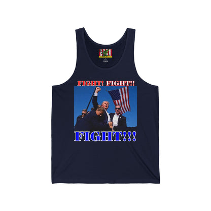 FIGHT! FIGHT!! FIGHT!!! Unisex Jersey Tank Top by theGreenDragonTavern.shop