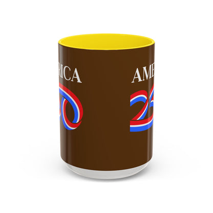 America 250 Brown Accent Mug by theGreenDragonTavern.shop