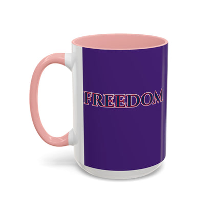 Freedom, Dark Purple Accent Mug by theGreenDragonTavern.shop