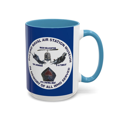 DNASM 2-sided, Founding & Student Art w/WhiteBG Dark Blue Accent Mug by theGreenDragonTavern.shop