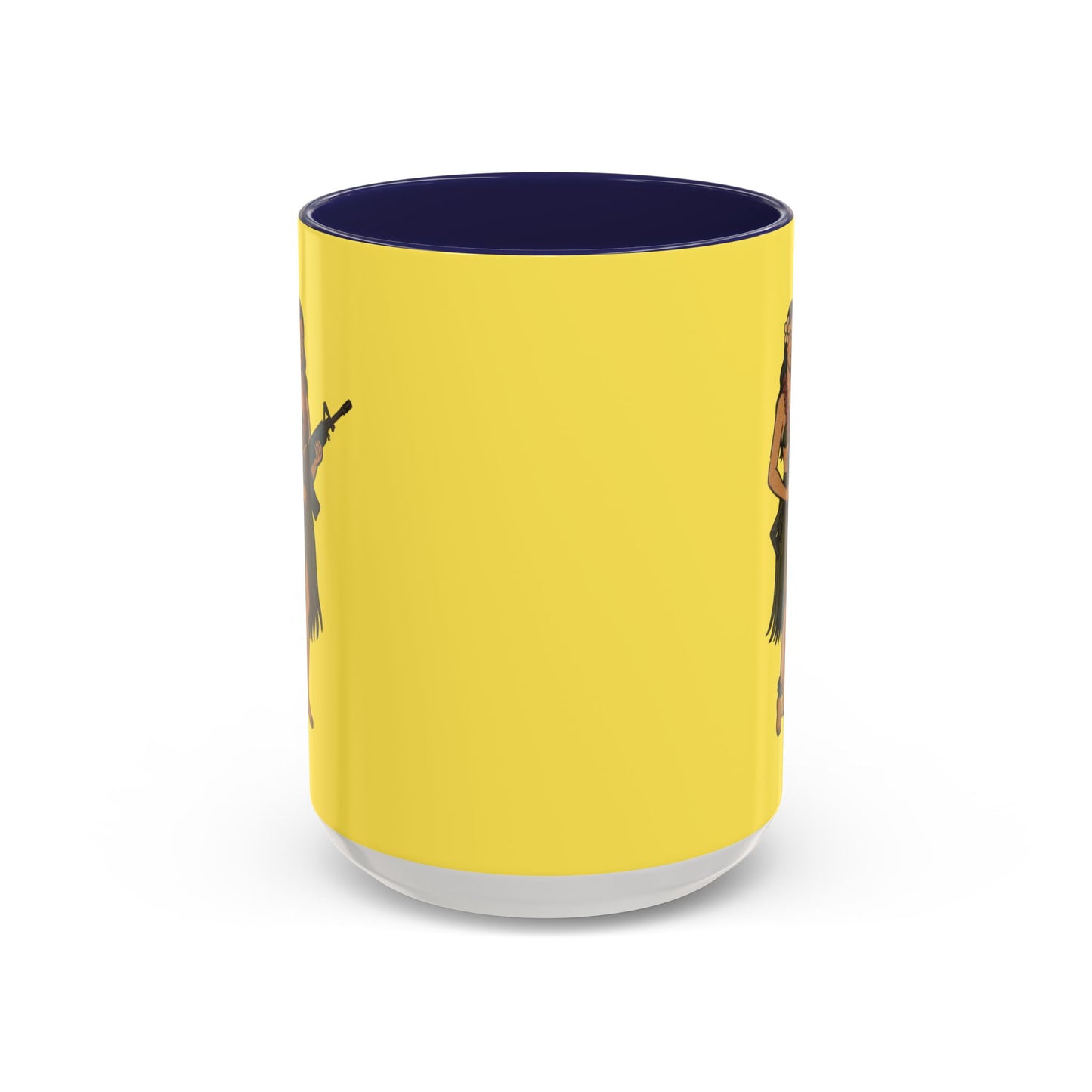 Hula Girl Packin' Heat Pineapple Accent Mug by theGreenDragonTavern.shop
