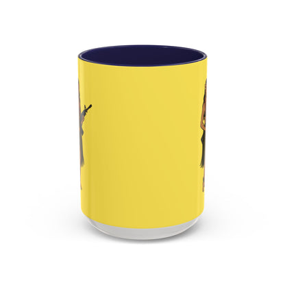 Hula Girl Packin' Heat Pineapple Accent Mug by theGreenDragonTavern.shop