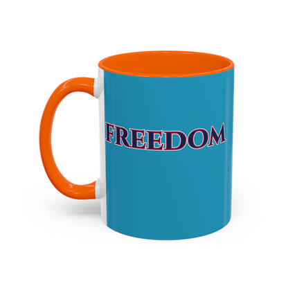 Freedom, Turquoise Accent Mug by theGreenDragonTavern.shop