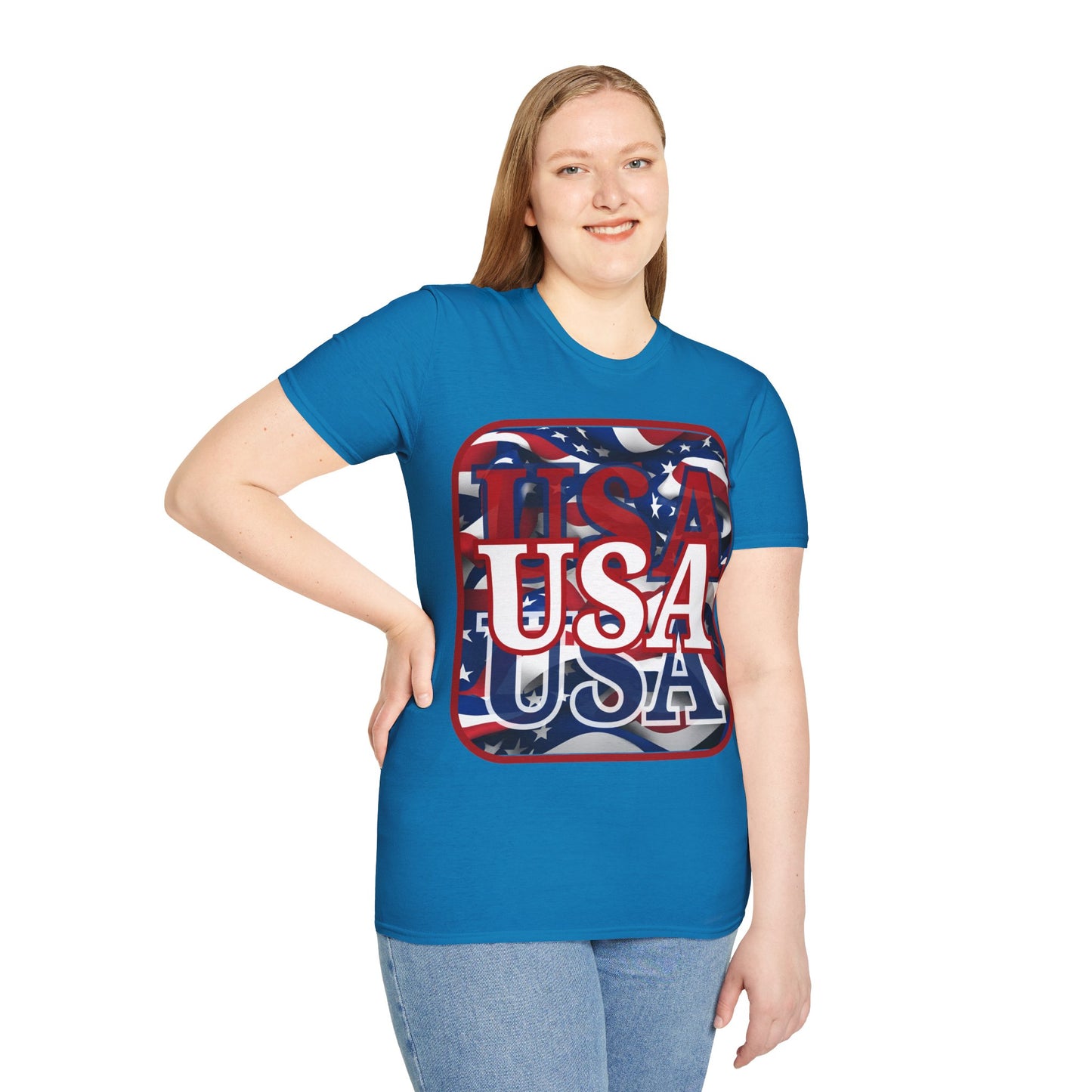 Red WHITE and Blue USA Patriot Dark colors Unisex T-Shirt by theGreenDragonTavern.shop