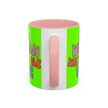 I Am Woman Watch Me Vote Light Green Accent Mug by theGreenDragonTavern.shop