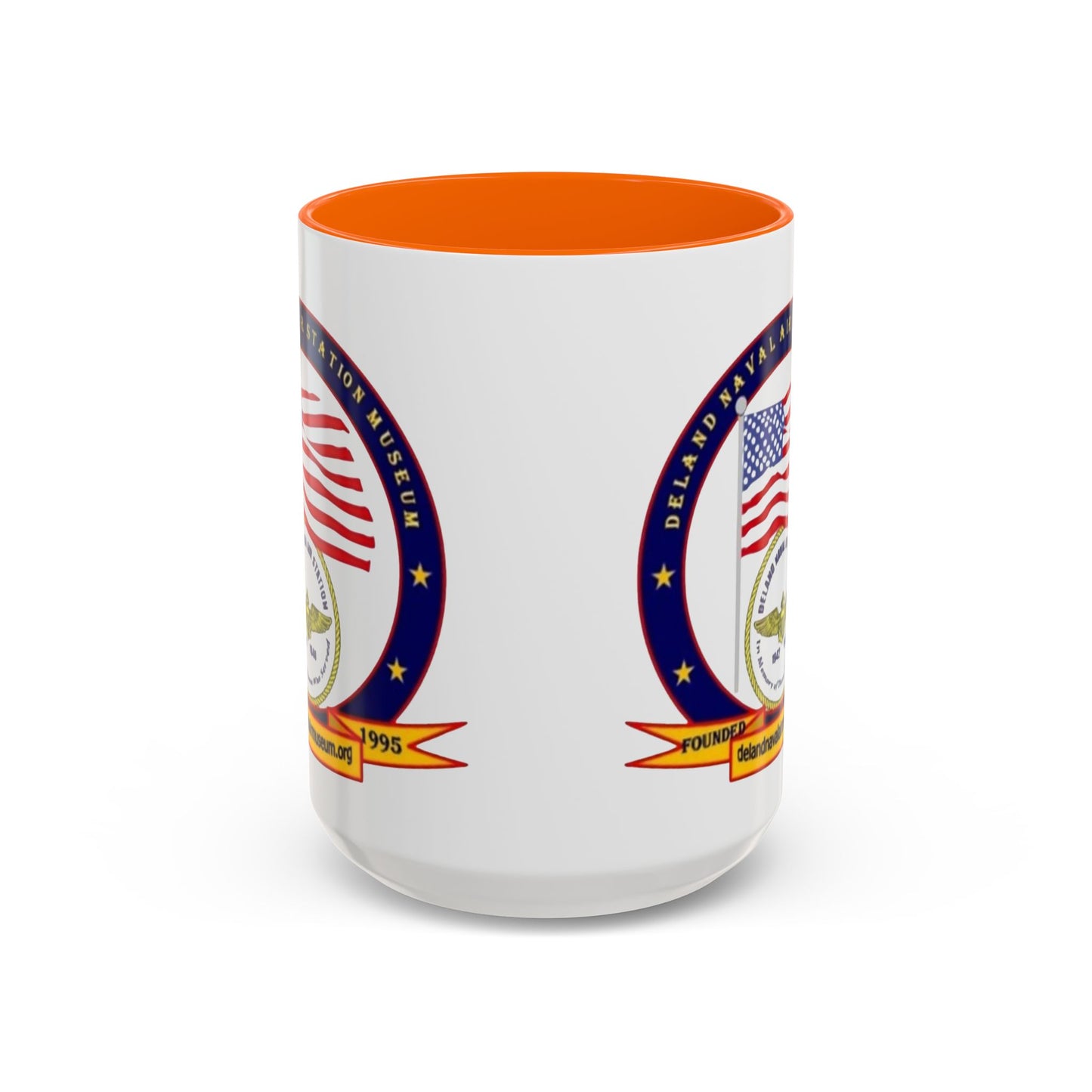 DeLand Naval Air Station Museum White Accent Mug by theGreenDragonTavern.shop