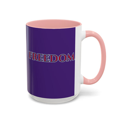 Freedom, Dark Purple Accent Mug by theGreenDragonTavern.shop