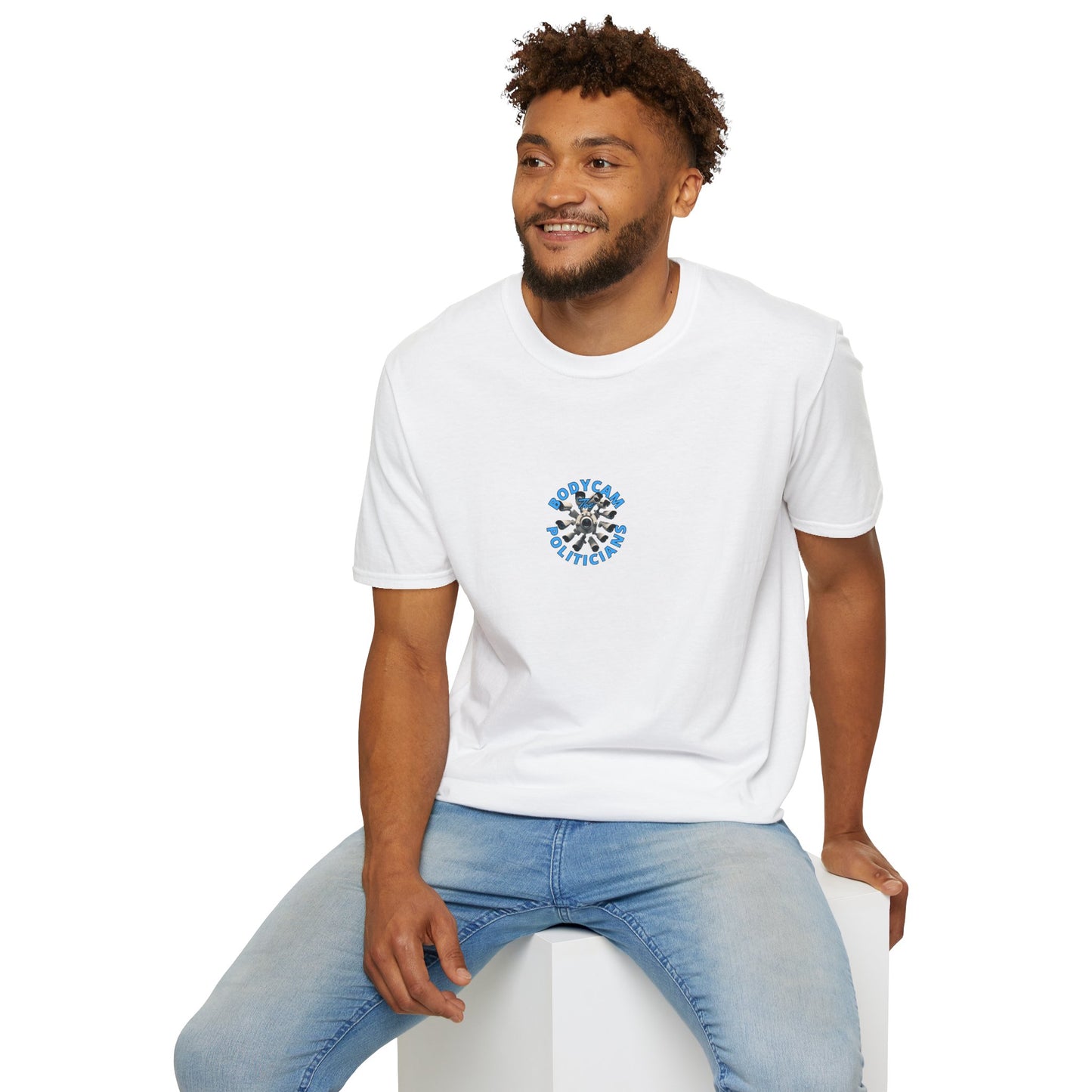 2-sided, Bodycam the Politicians Cameras Light colors Unisex T-Shirt by theGreenDragonTavern.shop