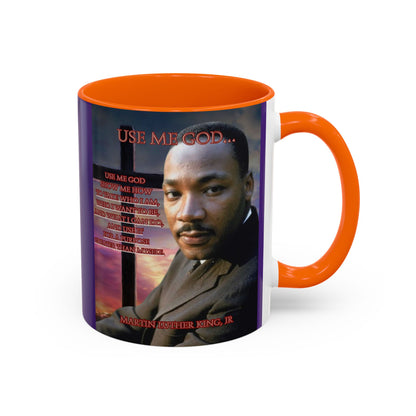 Use Me God, MLK Jr Purple Accent Mug by theGreenDragonTavern.shop