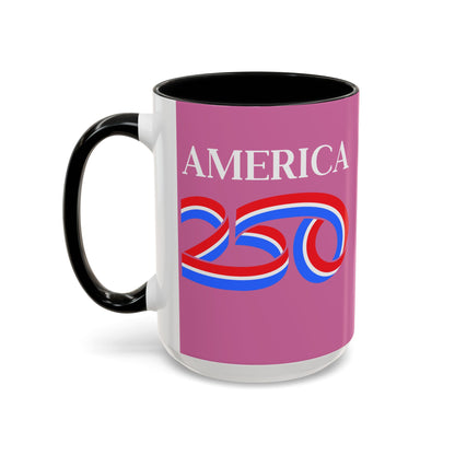 America 250 Pink Accent Mug by theGreenDragonTavern.shop
