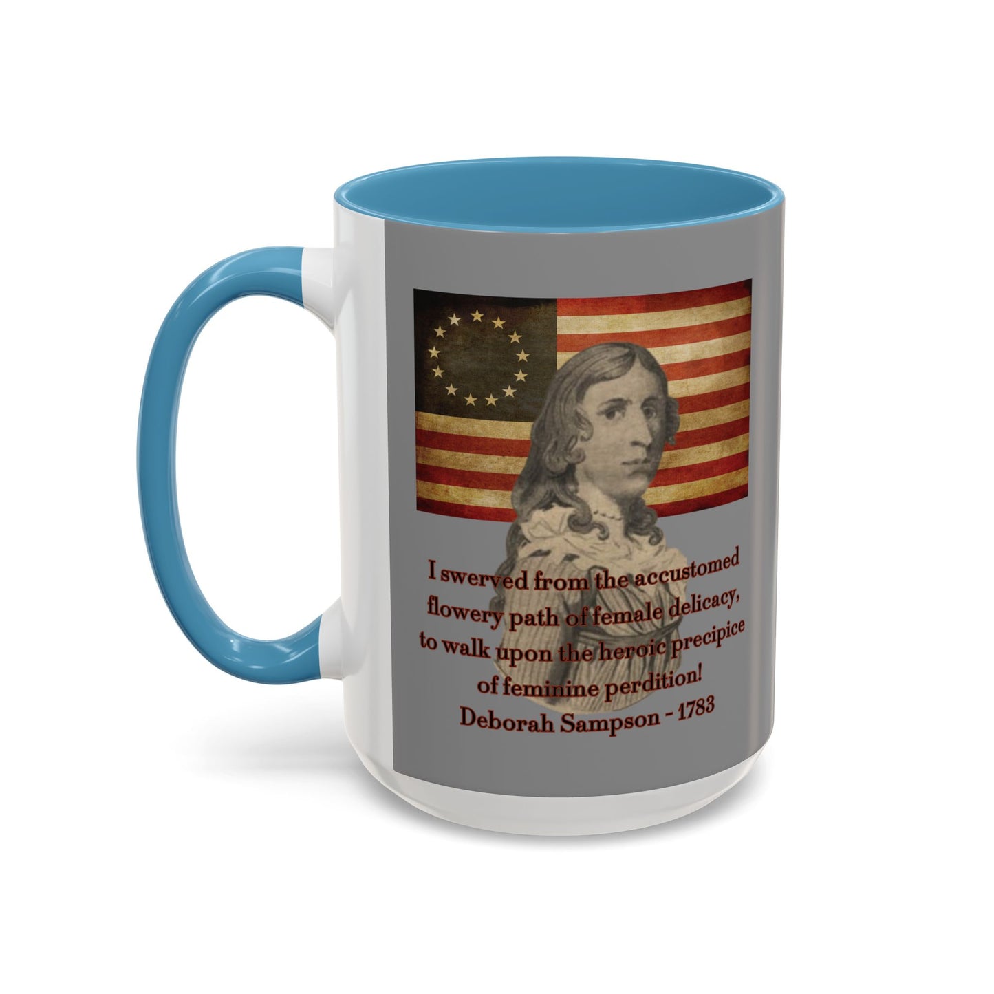 Deborah Sampson, America's Mulan Grey Accent Mug by theGreenDragonTavern.shop