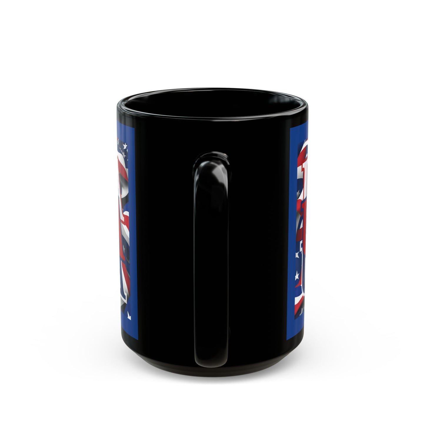 USA Red font Center Patriot Blue Mug by theGreenDragonTavern.shop