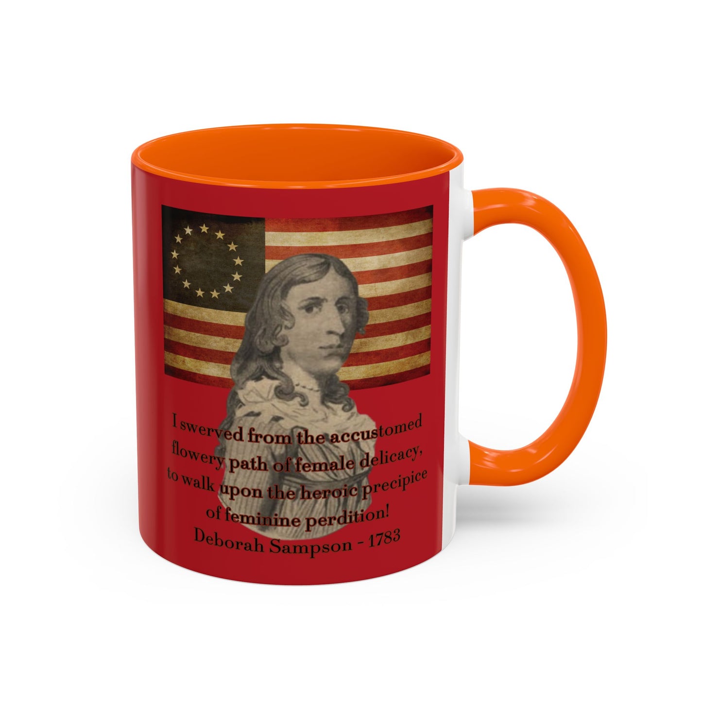 Deborah Sampson, America's Mulan Red Accent Mug by theGreenDragonTavern.shop
