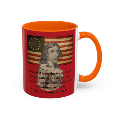 Deborah Sampson, America's Mulan Red Accent Mug by theGreenDragonTavern.shop