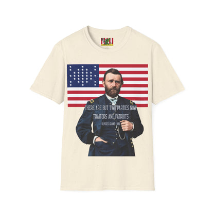 "Traitors and Patriots" Ulysses Grant Light colors Unisex T-Shirt by theGreenDragonTavern.shop