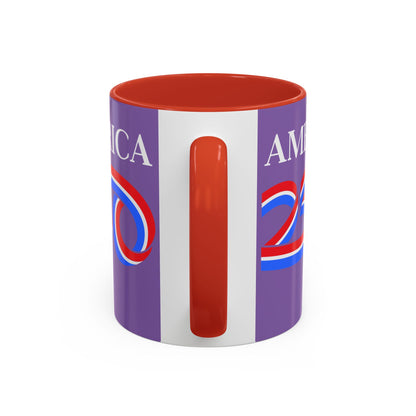 America 250 Light Purple Accent Mug by theGreenDragonTavern.shop