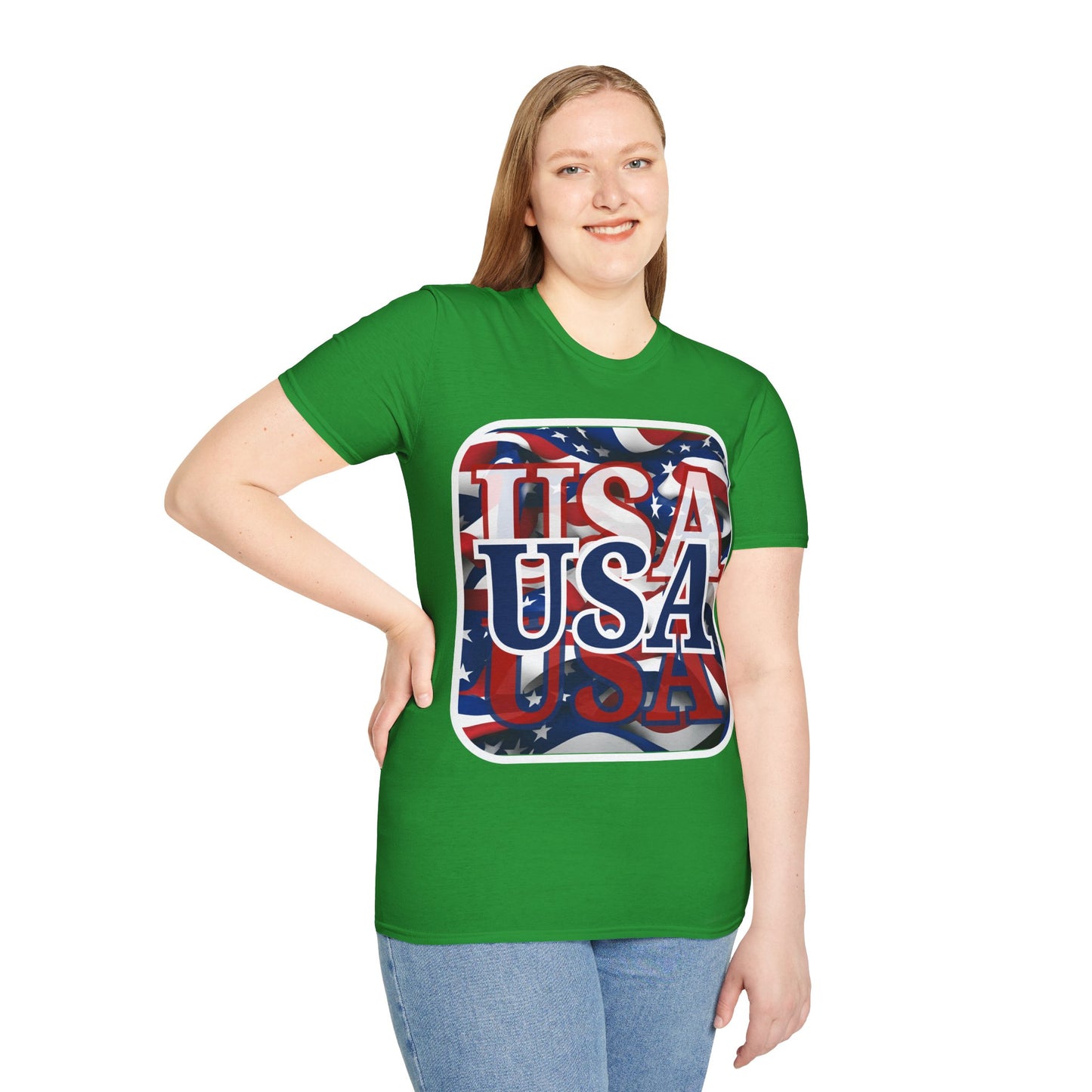 Red White and BLUE USA Patriot Dark colors Unisex T-Shirt by theGreenDragonTavern.shop