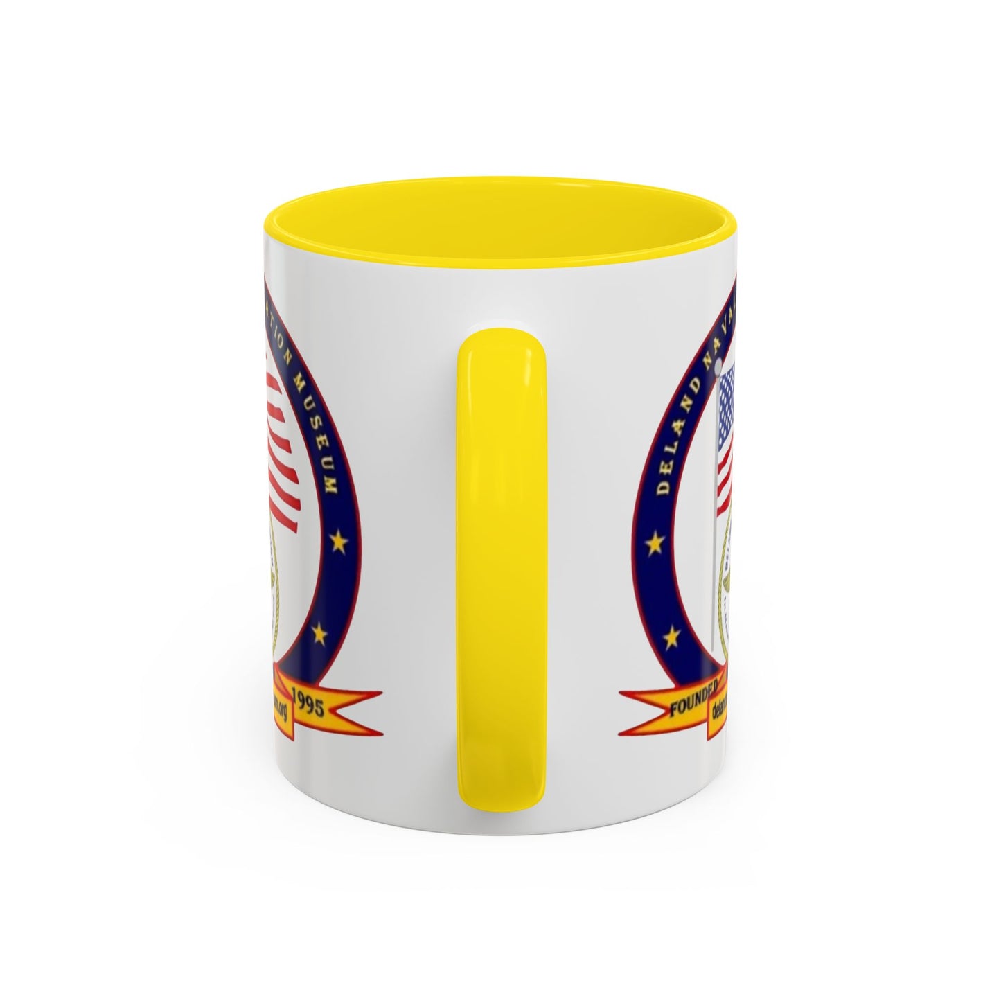 DeLand Naval Air Station Museum White Accent Mug by theGreenDragonTavern.shop