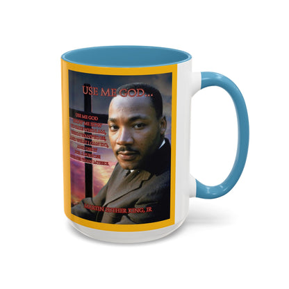 Use Me God, MLK Jr Yellow Accent Mug by theGreenDragonTavern.shop
