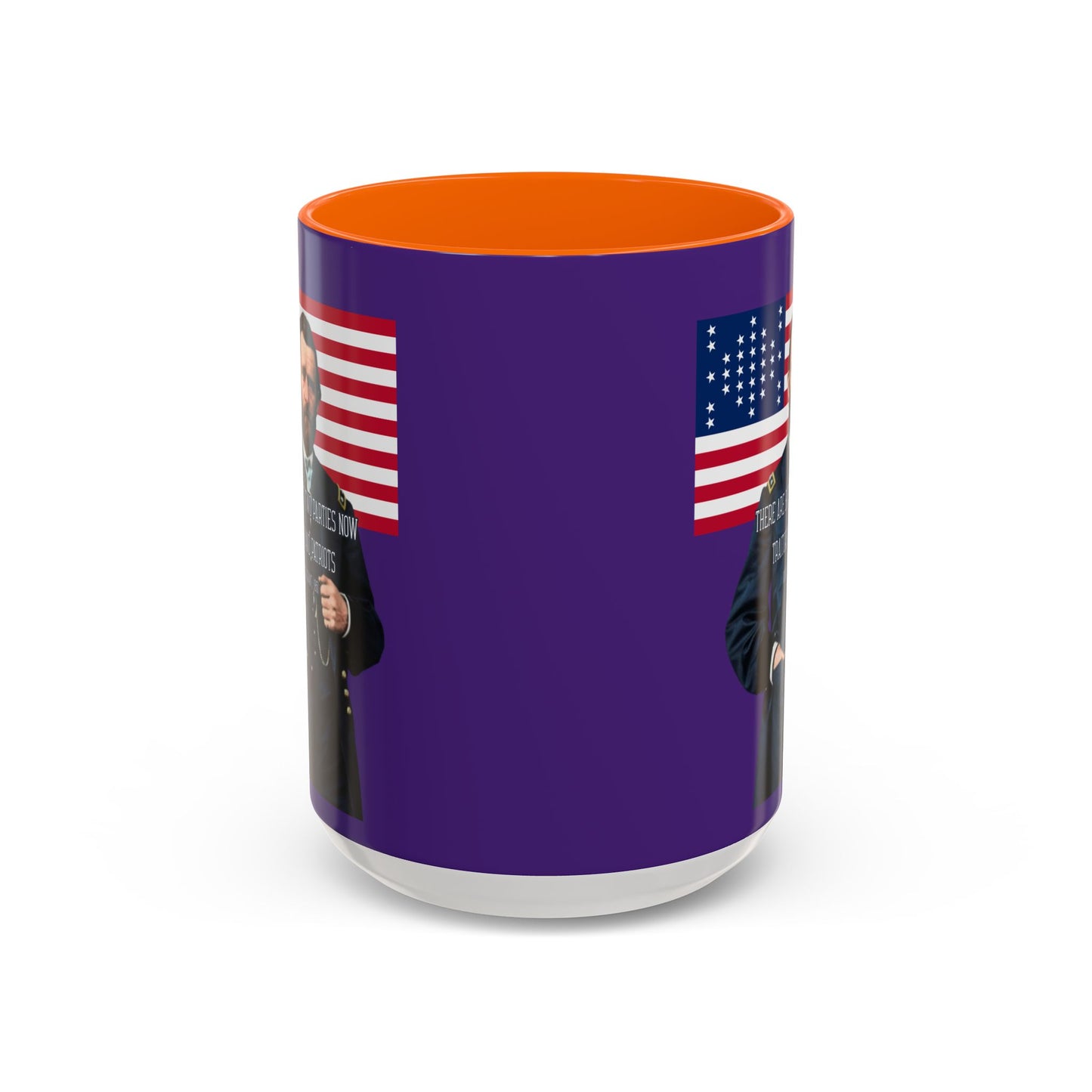"Traitors and Patriots" Ulysses Grant Dark Purple Accent Mug by theGreenDragonTavern.shop
