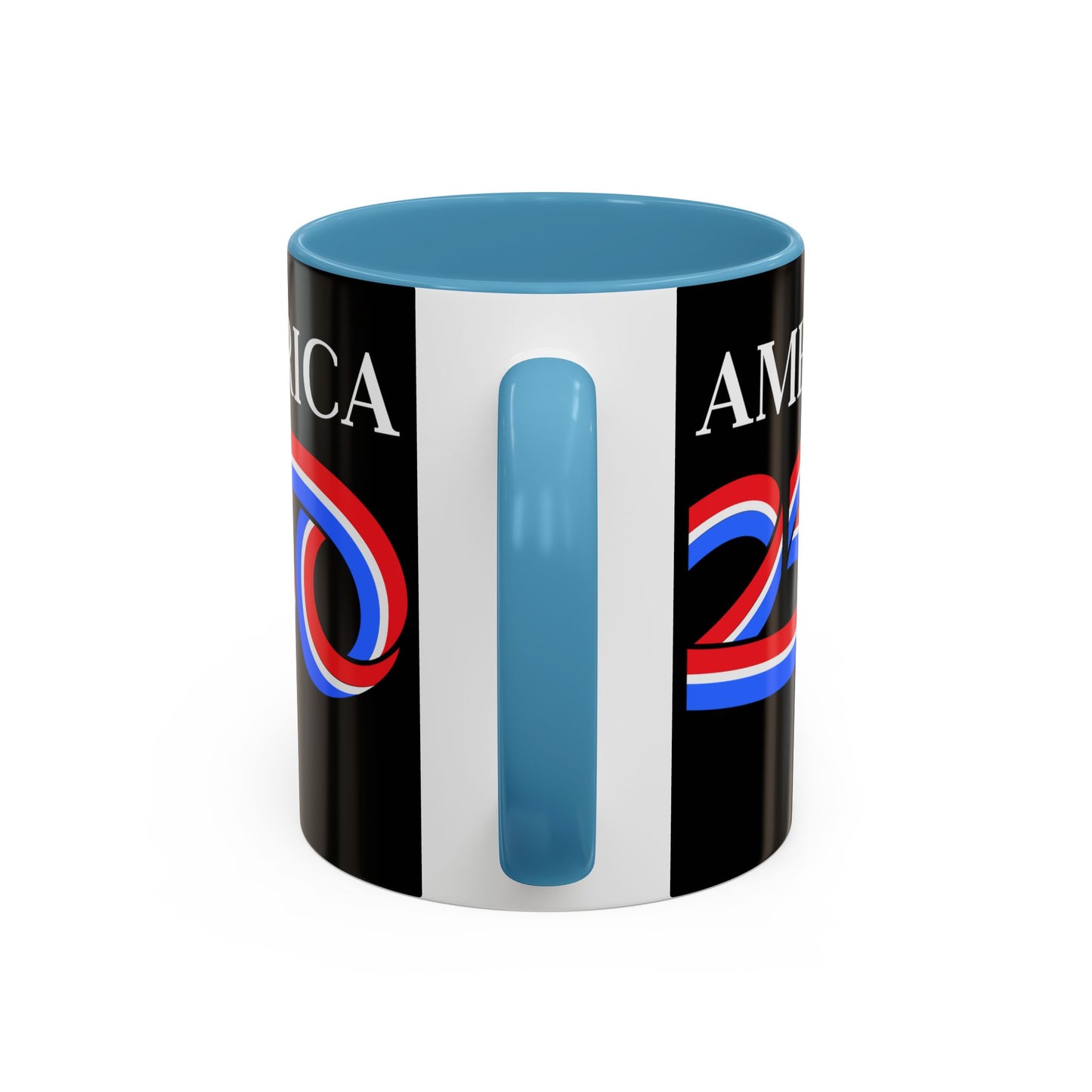 America 250 Black Accent Mug by theGreenDragonTavern.shop