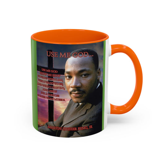 Use Me God, MLK Jr Green Accent Mug by theGreenDragonTavern.shop