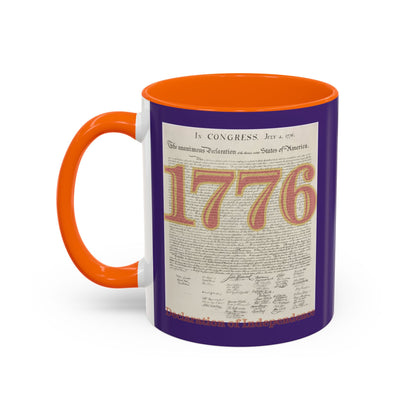 Declaration of Independence Dark Purple Accent Mug by theGreenDragonTavern.shop