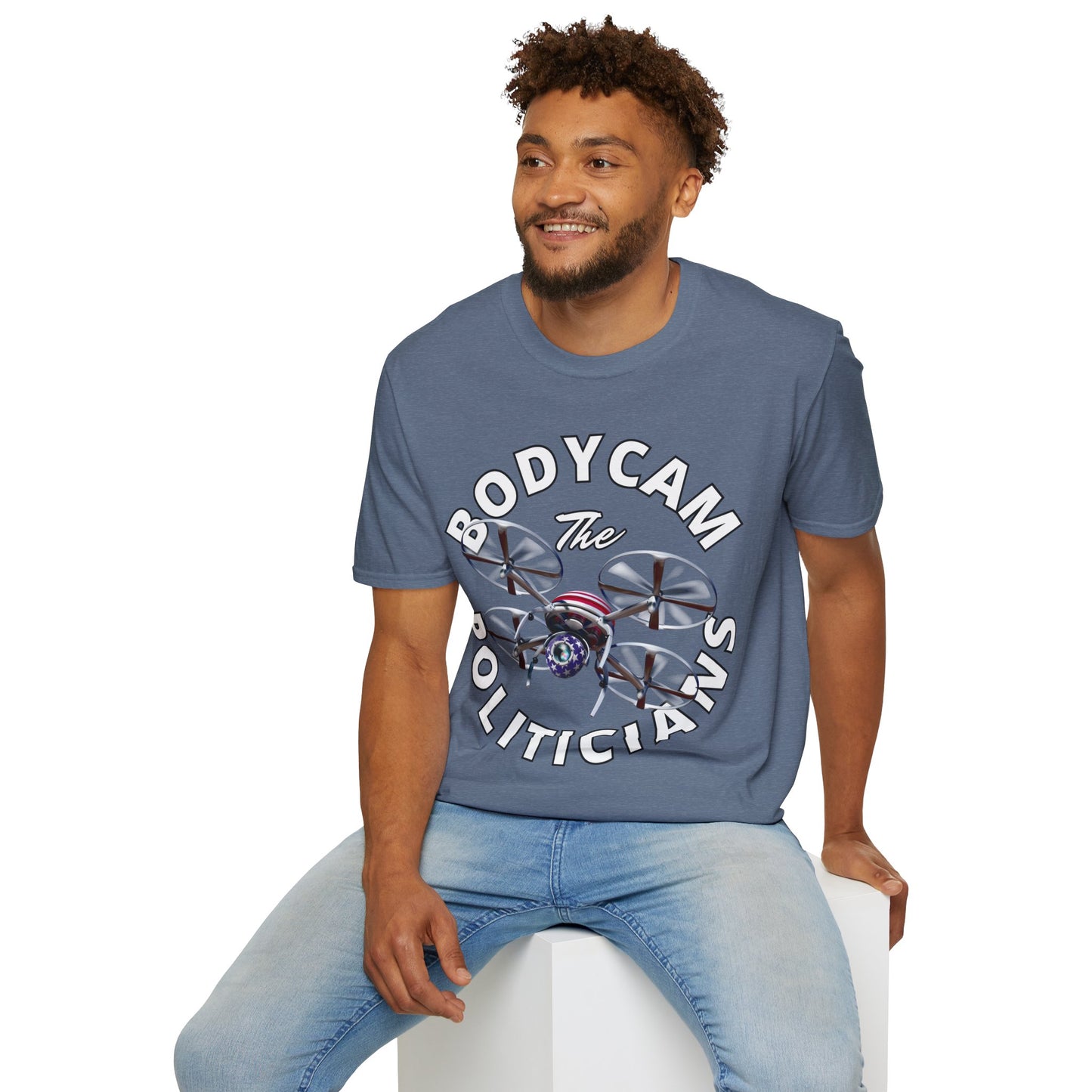 Bodycam the Politicians Drone Dark colors Unisex T-Shirt by theGreenDragonTavern.shop