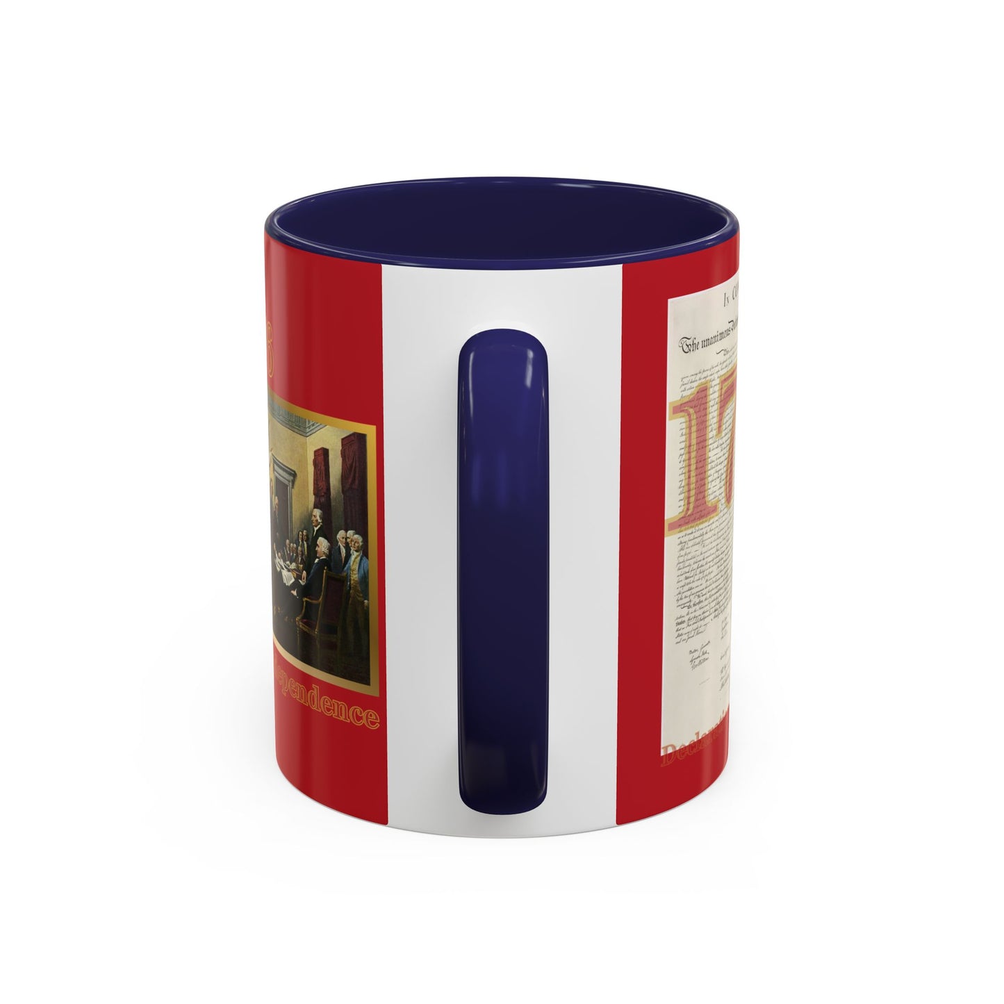 Declaration of Independence Red Accent Mug by theGreenDragonTavern.shop