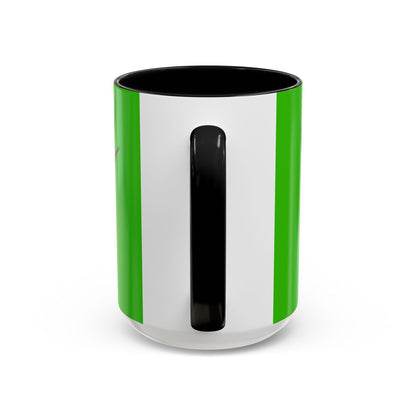 Hula Girl Packin' Heat Light Green Accent Mug by theGreenDragonTavern.shop