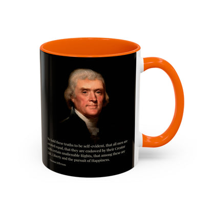 We hold these truths to be self-evident Black Accent Mug by theGreenDragonTavern.shop