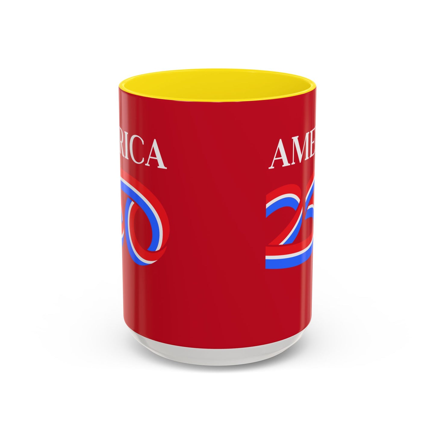 America 250 Red Accent Mug by theGreenDragonTavern.shop
