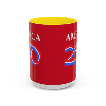 America 250 Red Accent Mug by theGreenDragonTavern.shop