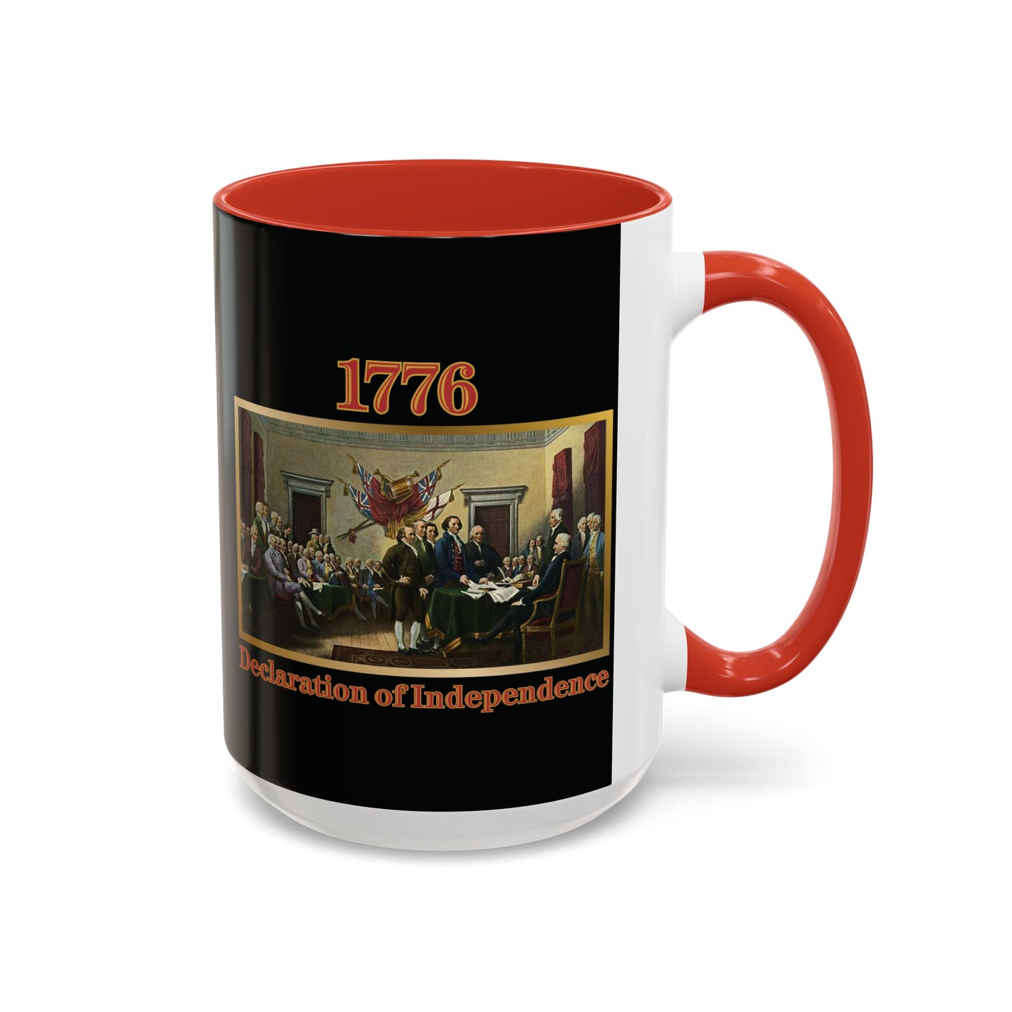 Declaration of Independence Black Accent Mug by theGreenDragonTavern.shop