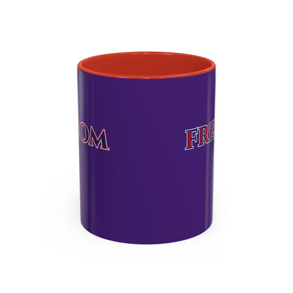 Freedom, Dark Purple Accent Mug by theGreenDragonTavern.shop