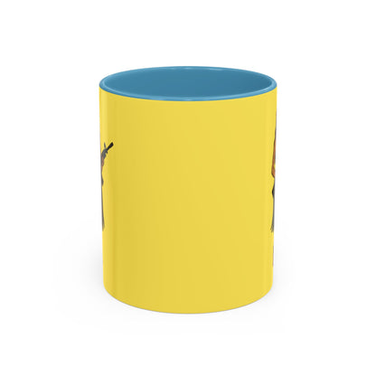 Hula Girl Packin' Heat Pineapple Accent Mug by theGreenDragonTavern.shop