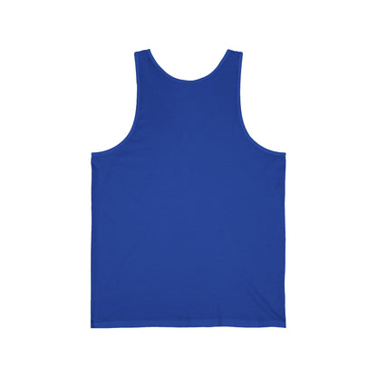 Hula Girl Packin' Heat Unisex Jersey Tank Top by theGreenDragonTavern.shop