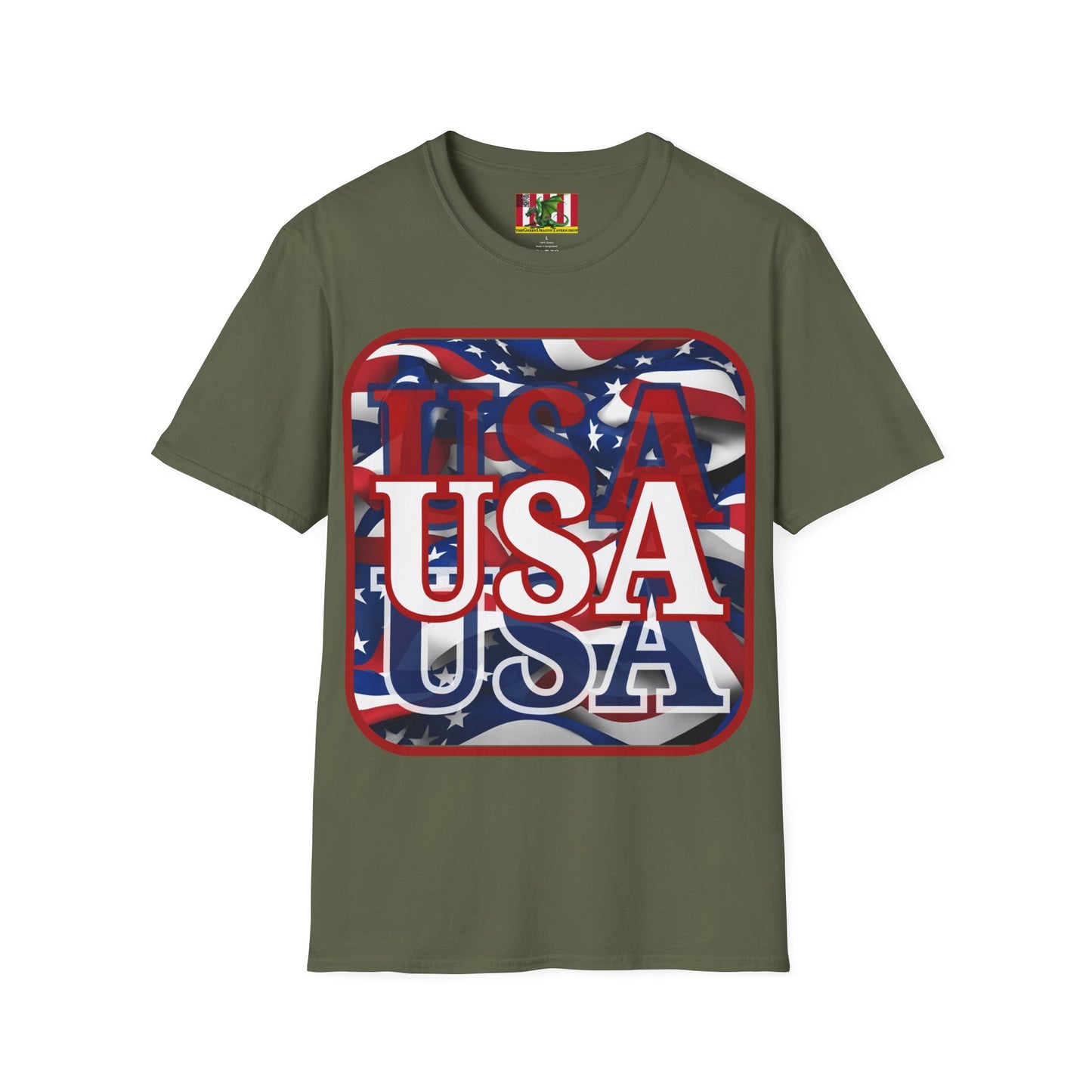 Red WHITE and Blue USA Patriot Dark colors Unisex T-Shirt by theGreenDragonTavern.shop