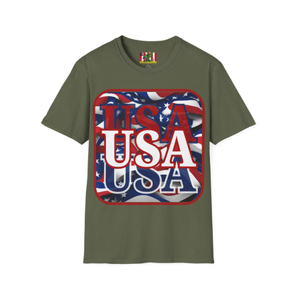 Red WHITE and Blue USA Patriot Dark colors Unisex T-Shirt by theGreenDragonTavern.shop