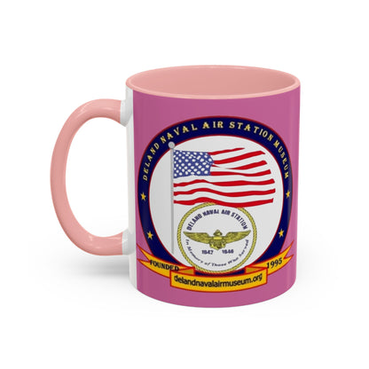 DeLand Naval Air Station Museum Pink Accent Mug by theGreenDragonTavern.shop