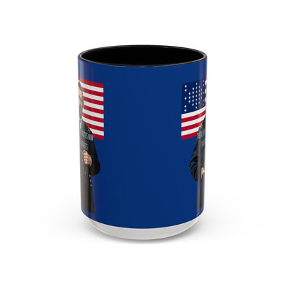 "Traitors and Patriots" Ulysses Grant Dark Blue Accent Mug by theGreenDragonTavern.shop