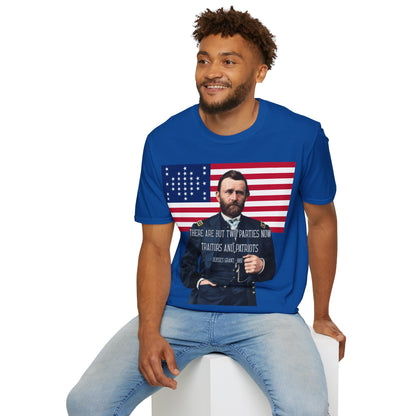 "Traitors and Patriots" Ulysses Grant Dark colors Unisex T-Shirt by theGreenDragonTavern.shop