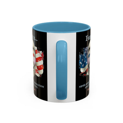Ronald Reagan Freedom Vendetta Black Accent Mug by theGreenDragonTavern.shop