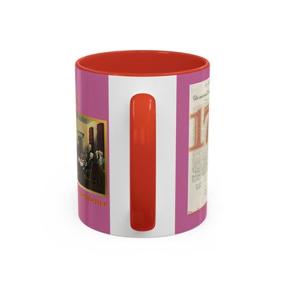 Declaration of Independence Pink Accent Mug by theGreenDragonTavern.shop