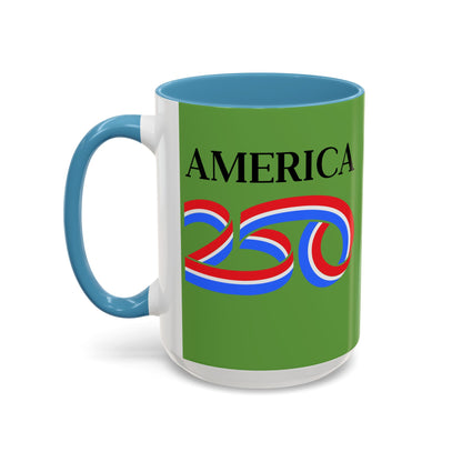 America 250 Green Accent Mug by theGreenDragonTavern.shop