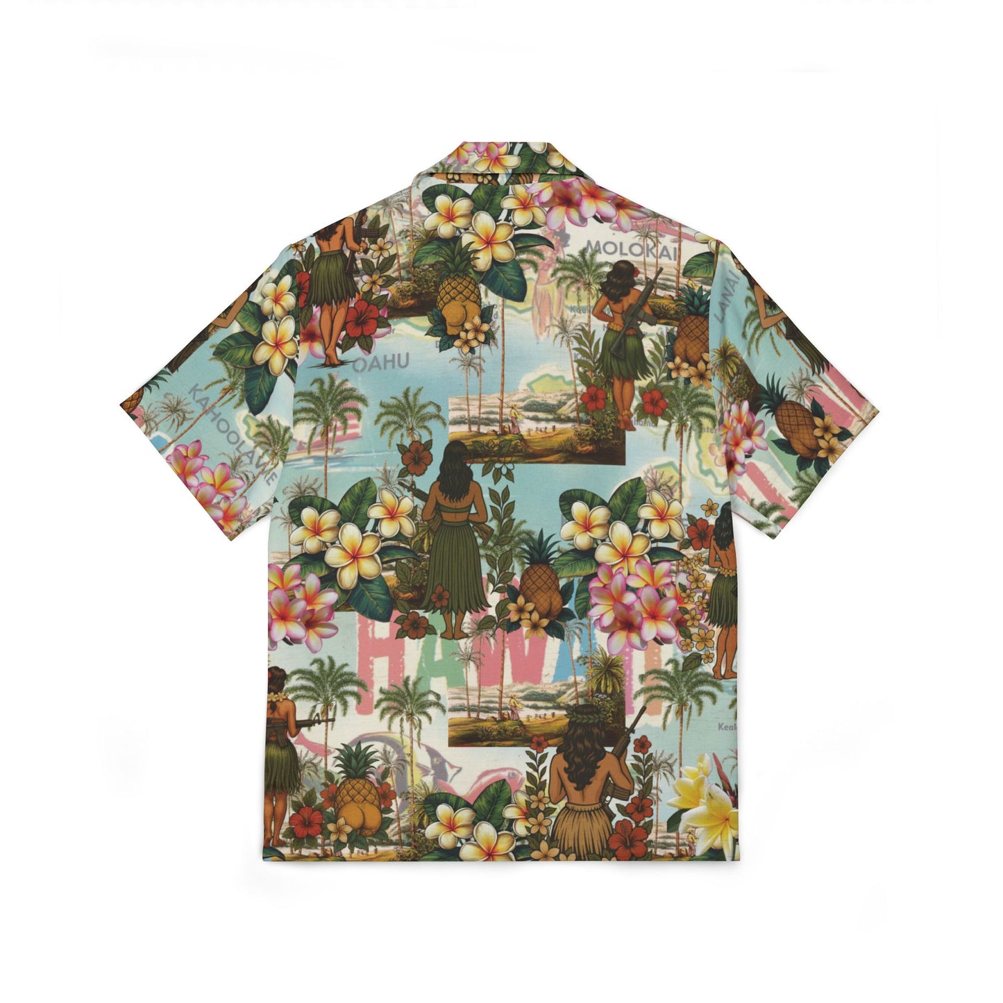 Pineapple Posterior Hawaiian Camp Shirt by theGreenDragonTavern.shop